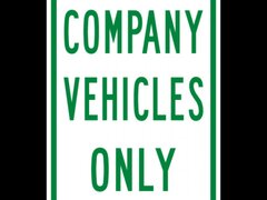 Company Vehicles Only Sign